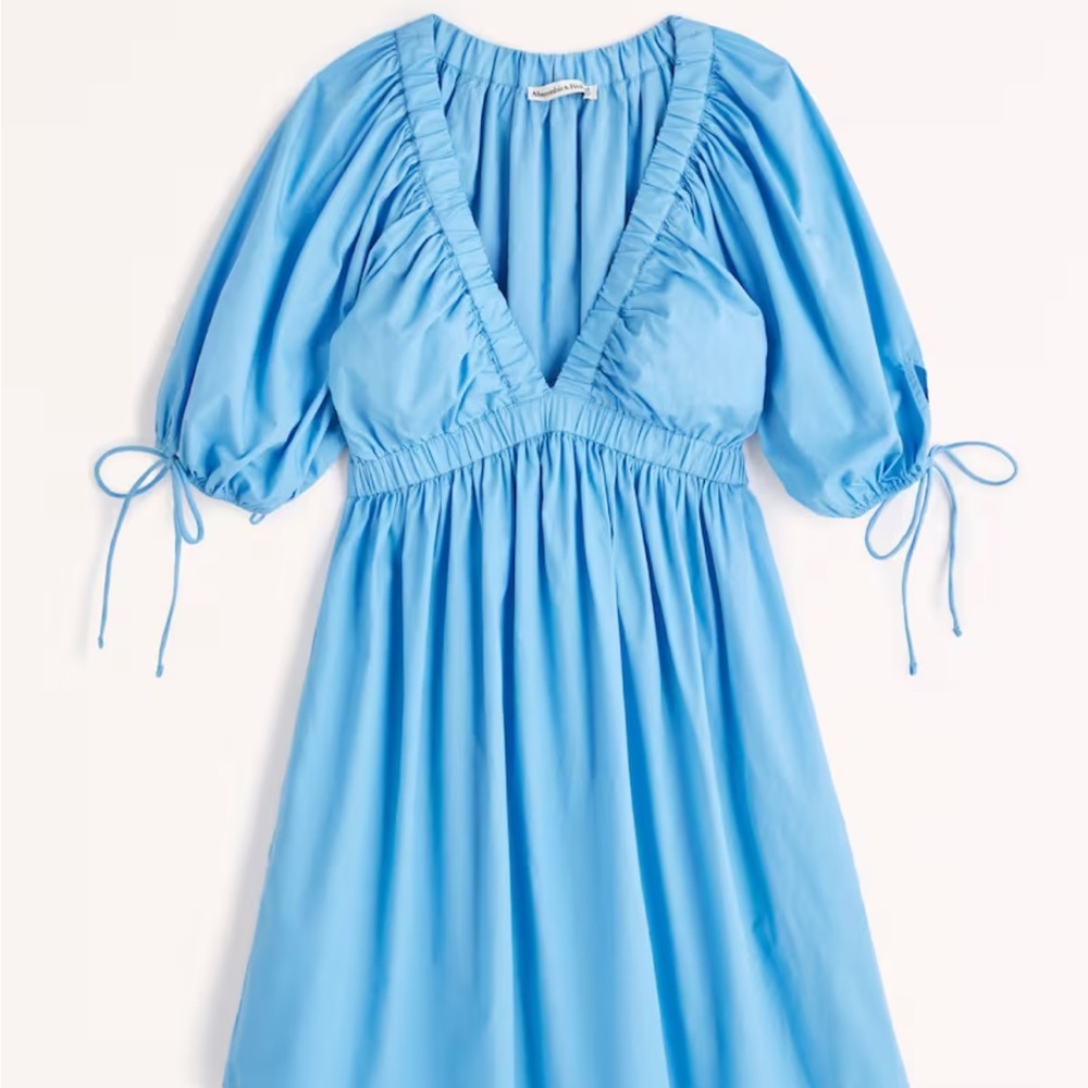 Abercrombie Poplin Puff Sleeve Mini Dress